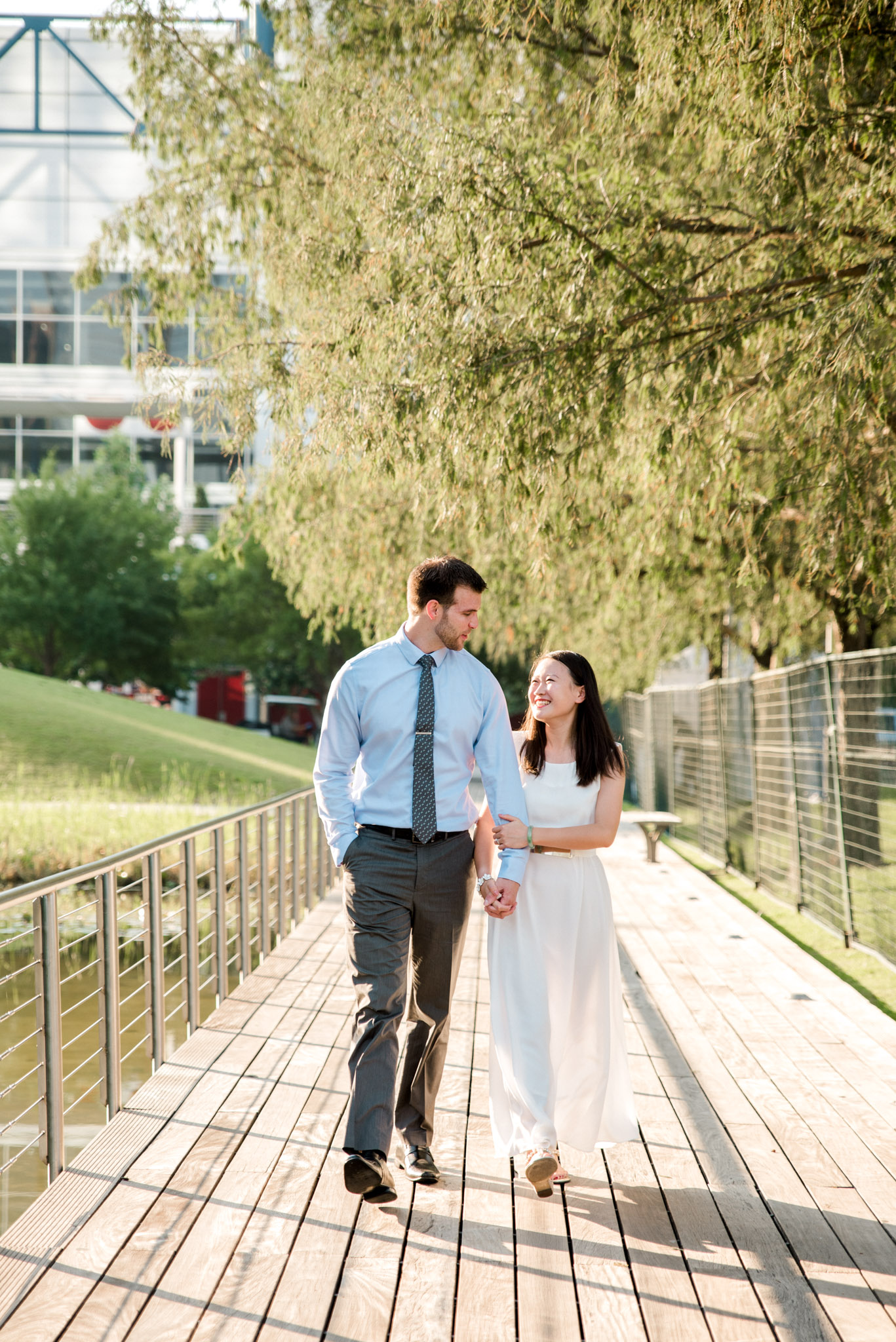 Linru And Justin S Engagement At Discovery Green Downtown Houston